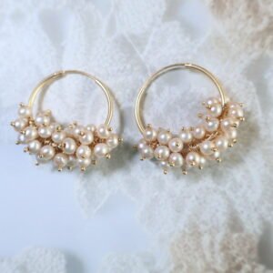 Freshwater pearls earrings (balis) in 92.5 sterling silver – handcrafted traditional pearl jewellery