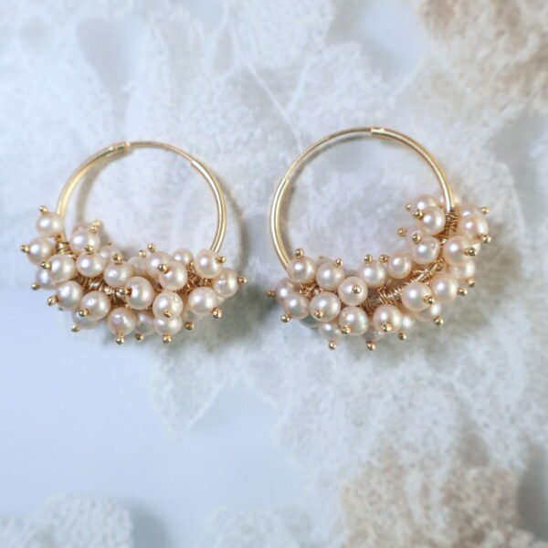 Freshwater pearls earrings (balis) in 92.5 sterling silver – handcrafted traditional pearl jewellery