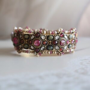 Ponchi bangles with natural stones, freshwater pearls, and polkies – traditional Indian jewellery