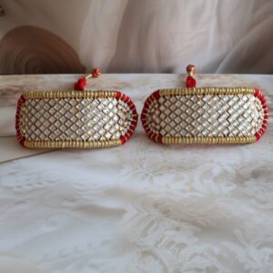 92.5 silver Bhajuband with kundan stones and gold polish – traditional Indian jewellery accessory