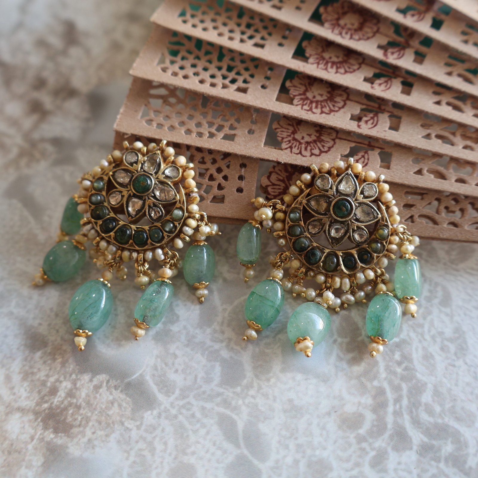 IMG_7315 Polki Earrings - Image 1