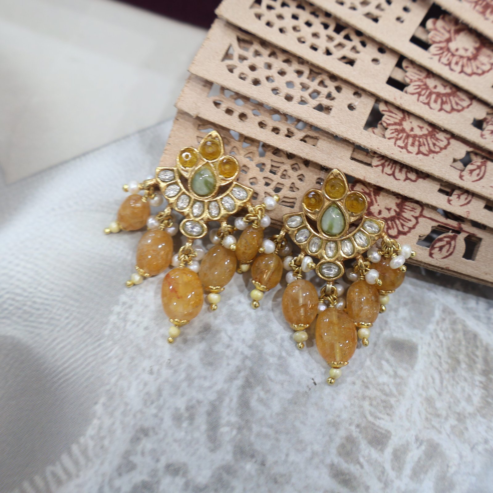 IMG_7362 Polki Earrings - Image 1