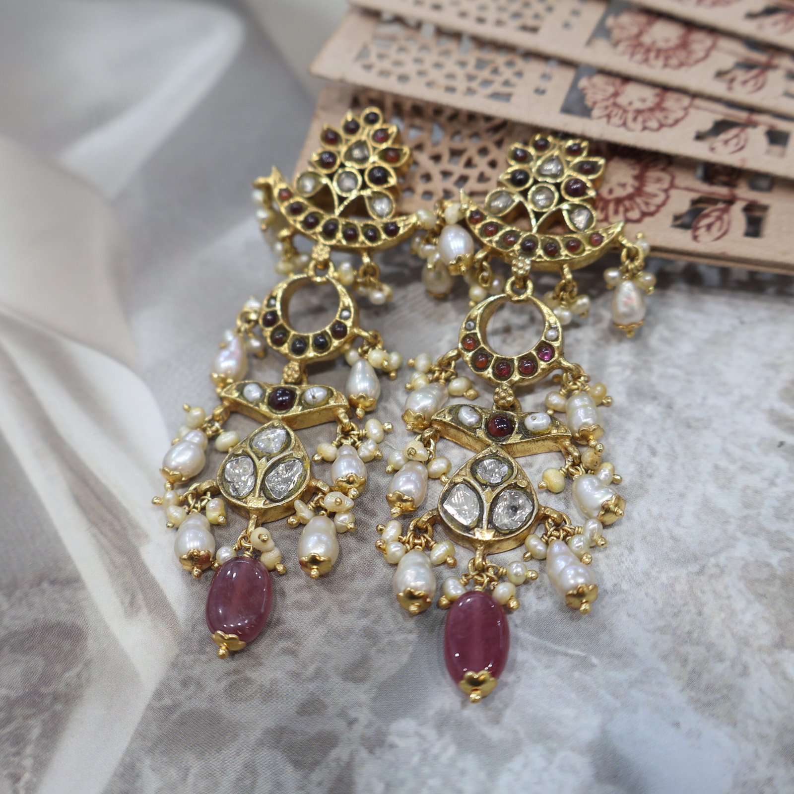 IMG_7368 Polki Earrings - Image 1