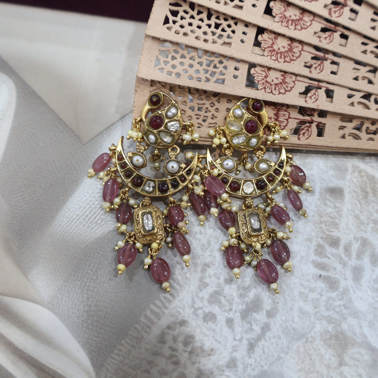 IMG_7370 Polki Earrings - Image 1